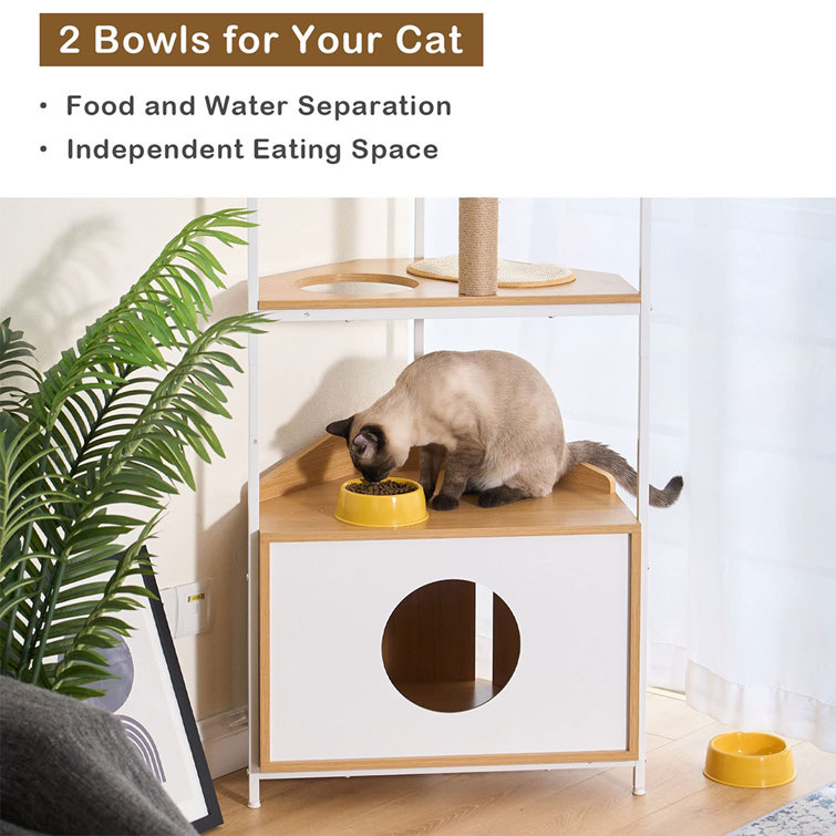 Cat tree with feeding station cheap